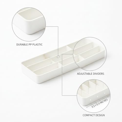 Spice Rack Organizer with Dividers, Compact Drawer Insert for