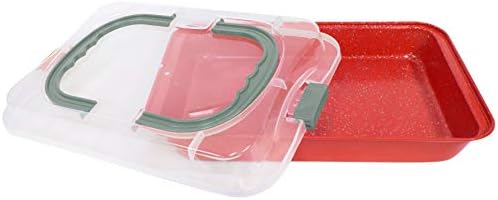 casaWare 9 x 13 x 2-inch Covered Rectangular Cake Pan with Wide