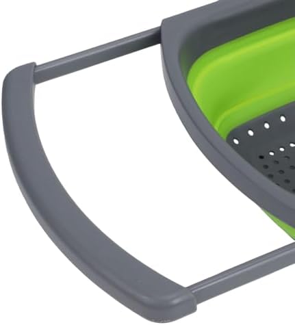 GLOGLOW Over The Sink Colander Collapsible Strainer, Plastic Silicone