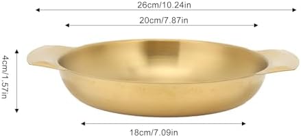 Stainless Steel Paella Pan, 7.9 Inch Nonstick Flat Bottom Skillet with