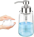 Thick Glass Soap Dispenser with Rust Proof Stainless Steel Pump, Clear