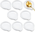 Irenare 8 Pcs Ceramic Spoon Rest for Stove Top, 3.74 Inch, White