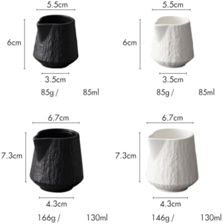 Rock Pattern Ceramic Milk Cup Set, 85ml and 130ml Iron Porcelain