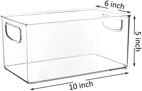 Youngever Stackable Storage Bins, 2 Pack, 10" x 6" x 5"