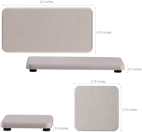 NiuYichee Set of 4 Diatomite Dish Soap Stone Trays