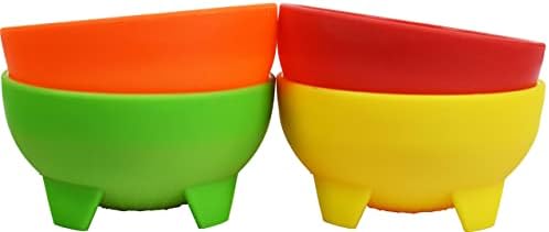 Black Duck Brand Set of 8 Multi Color 4.5" Diameter, 12 oz Salsa Bowls