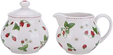 Creamer and Sugar Sets with Lids Vintage Floral Ceramic Cream & Sugar