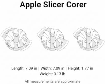 Apple Slicer Corer, Stainless Steel Fruit Wedger for Snacks and Pie