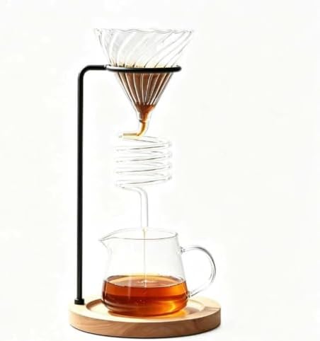 Spiral Pour Over Coffee Maker Set with Stand, 400ml