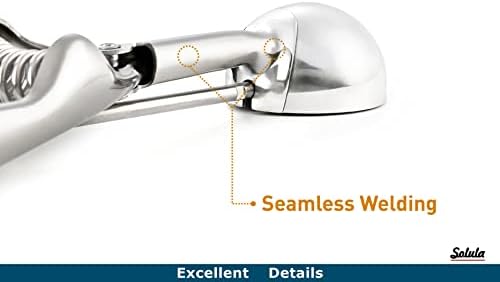 18/8 Stainless Steel Large Ice Cream Scoop Disher Melon Baller 4