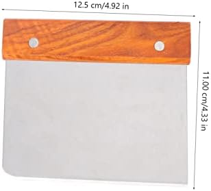 Stainless Steel Dough Cutter with Wood Handle Flour Scraper