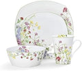 Mikasa Wildflower Garden Dinnerware Set, 16-Piece Bone China Dishes