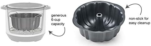 Instant Pot Official Non-Stick Fluted Cake Pan, 7-Inch, Gray
