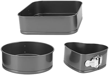 3 - Piece Carbon Steel Cake Pan Set, Springform Pan Set with Non