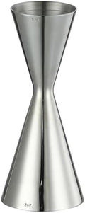 Double Cocktail Jigger Slim Style Measuring Jigger (Silver)