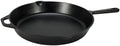 Amazon Basics Pre-Seasoned Cast Iron Skillet, Oven Safe, Even Heating, Heat Distribution, Stove Compatible, Heavy-Duty, 15-Inch, Black
