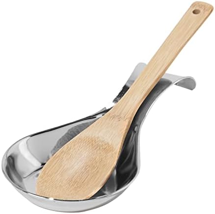 OGGI Stainless Steel Spoon Rest- Long Handle Holds Kitchen Utensils in