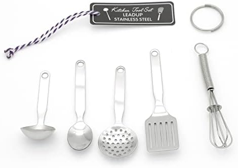 Mini Stainless Steel Kitchen Tool Set with Keychain(3.5"),Set of
