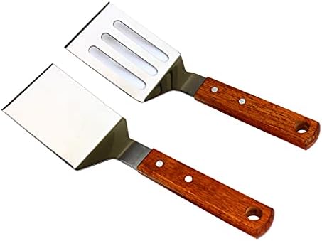 KLAQQED 2 PCS Metal Spatula for Cast Iron Skillet, Stainless Steel