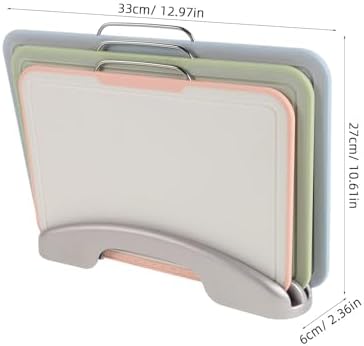 Plastic Cutting Board Set Stand, with Holder Non Slip Kitchen Boards