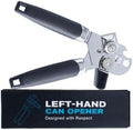 King Mills Manual Left-Handed Can Opener, Stainless Steel for Adults