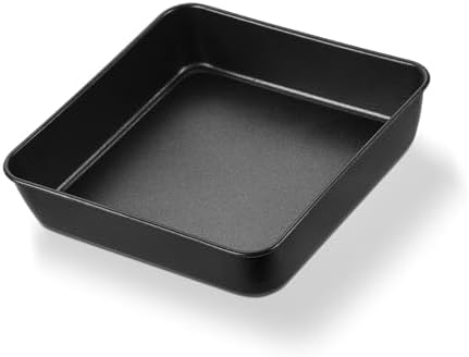 E-far 8x8 Baking Pan, Nonstick Square Cake Pan with Stainless Steel