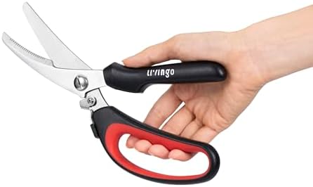 LIVINGO 4-Pack Multipurpose Shears, Heavy Duty Scissors for Home &