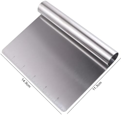 Stainless Steel Dough Cutter with Scale, Bench Scraper Pastry Spatula