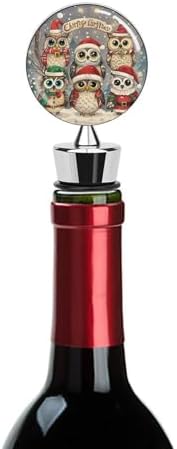 Christmas Owl Wine Stopper Vacuum Alloy Wine Bottle Stopper Reusable