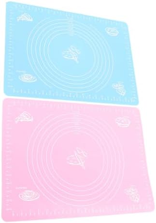 2pcs Silicone Pastry Rolling Mat for Dough Kneading and Baking Tools