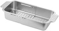 Stainless Steel Extendable Colander Strainer, Metal Washing Basket for