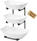 Lifewit 3 Tier Fruit Bowl for Kitchen Counter, Tiered Plastic Serving Tray