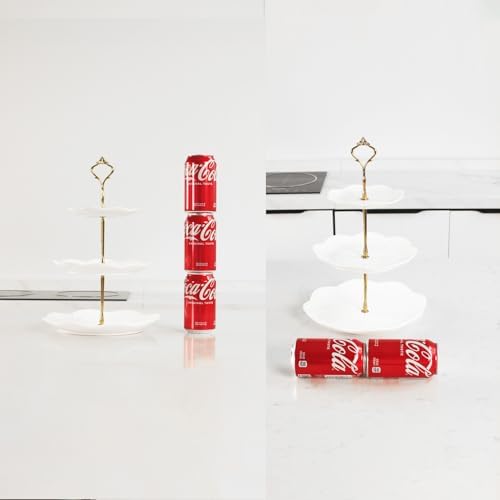 3 Tier Ceramic Combination Cupcake Stand Holder, Cupcake Stand Tower