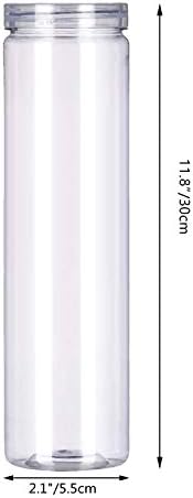 3Pcs Clear Plastic Food Storage Jar with Lid, Plastic Spaghetti Pasta