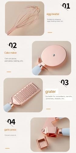 White & Gold Cooking Utensils Set, 7-Piece