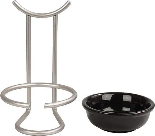 Spectrum Euro Spoon Rest with Ceramic Dish Upright Cooking Utensil
