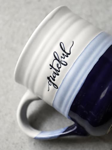 DOWAN 20 oz Coffee Mugs, Large Mugs with Word Blessed Grateful