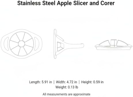 Stainless Steel Apple Slicer and Corer, Fruit Cutter for Uniform
