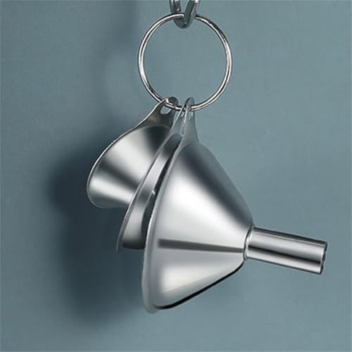 3Pcs Stainless Steel Kitchen Funnel Set,Food Grade Metal Funnel with