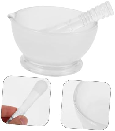 Glass Pestle and Bowl Set with Non Slip Base 75ml