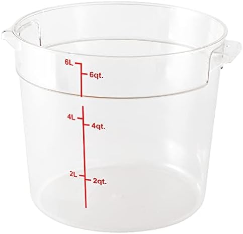 Restaurantware 6 Quart Plastic Food Storage Container - Durable Clear