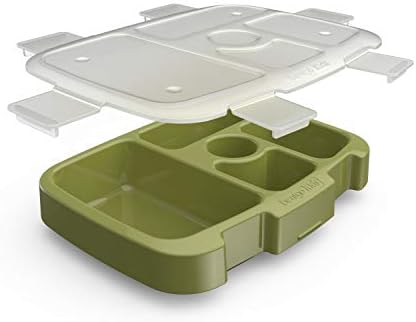 Bentgo Kids Prints Tray with Transparent Cover, 5-Compartment