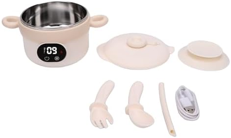 Asixxsix Baby Food Warmer, Rechargeable Waterless Heating Heated Lunch