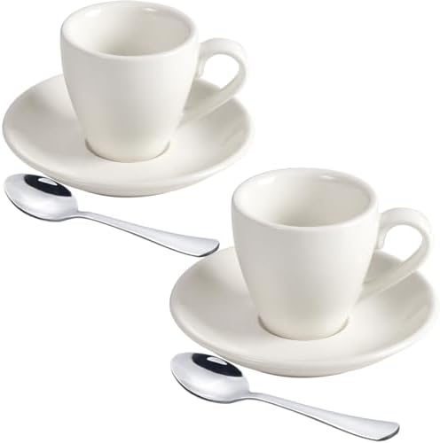 ionEgg Porcelain Espresso Cup with Saucer And Stainless Steel mini