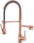 Avola Copper Kitchen Faucet with Pull-Down Sprayer, Rose Gold