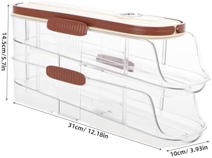 Two Layer Egg Dispenser Plastic Fridge Side Organizer for Home