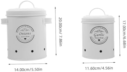 2pcs Iron Vegetable Storage Tins with Lid and Aerating Holes