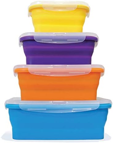 Flat Stacks Collapsible Storage Containers | Set of 4 Rectangle