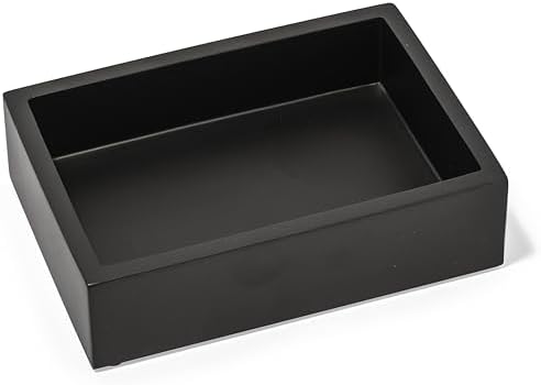 Yew Design Matte Black Square Soap Dish