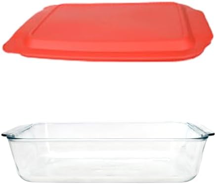 Pyrex 5Qt Glass Baking Dish with Red Lid